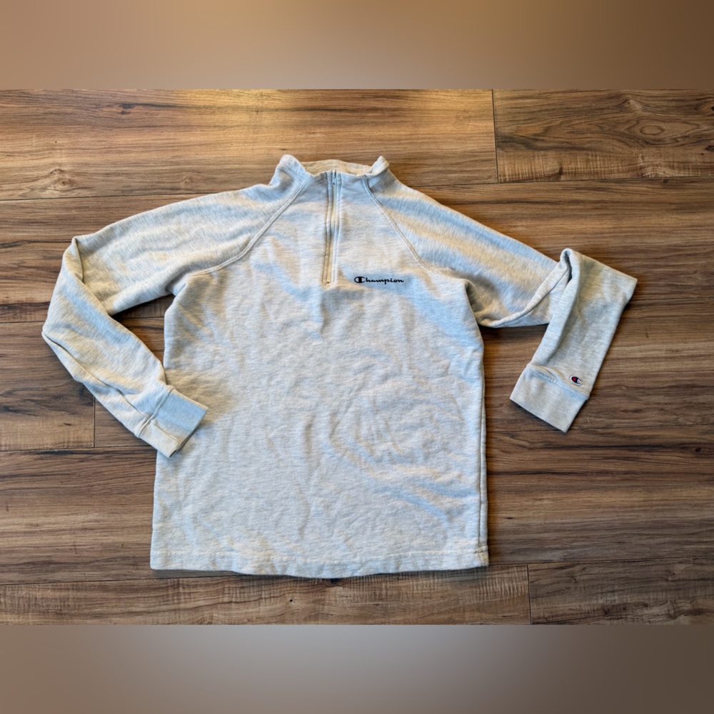 Champion Light Gray Athletic Zip-Up